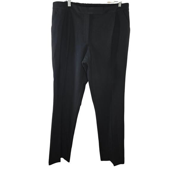 Talbots Heritage Woman Black Straight Leg Dress Work Pants Size 16W - Picture 1 of 5